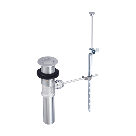 CENTRAL BRASS Brass Pop-Up Drain Assembly Less Guide, Polished Chrome, Weight: 1.8 1109-BPLG